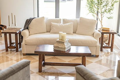 Live Edge Wood Cabin Style Log Pine and Cedar Coffee Table Living Room Decor - Image 3