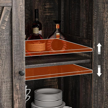 GarveeHome Small Storage Cabinet, Farmhouse Sideboard Buffet Cabinet - Image 8
