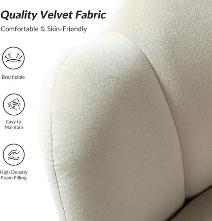 HULALA HOME Modern Velvet Accent Chair - Image 4
