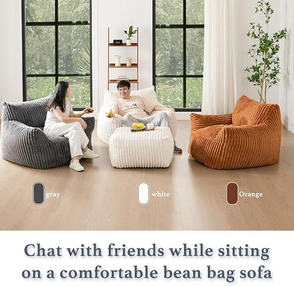 Oversized Bean Bag Chaise Lounge Chair Indoor - Image 6