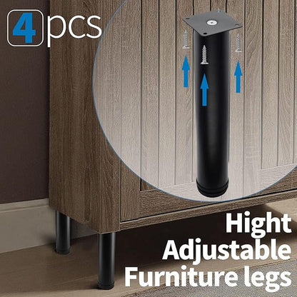 12 Inch Metal Furniture Legs Stainless Steel Adjustable Legs Black Metal Legs - Image 5