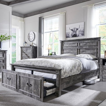 Aitjunz Farmhouse Queen Size Bed Frame by AITJUNZ