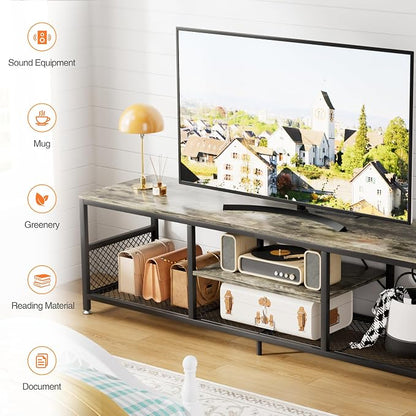 VECELO TV Stand with Power Outlets - Image 5