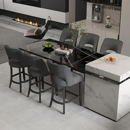 VKNOW Bar Stools Set of 6, Modern Counter Stools by VKNOW