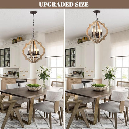 16 Inch Farmhouse Chandelier for Dining Room French Country Light Fixtures Over - Image 4