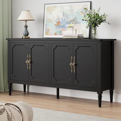 RoyalCraft Buffet Cabinet with Storage, Mid Century Modern Painted Credenza - Image 3