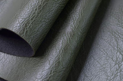 Wento Thick Half Yard Faux Leather Fabric Soft Skin Grain PU Leather - Image 2