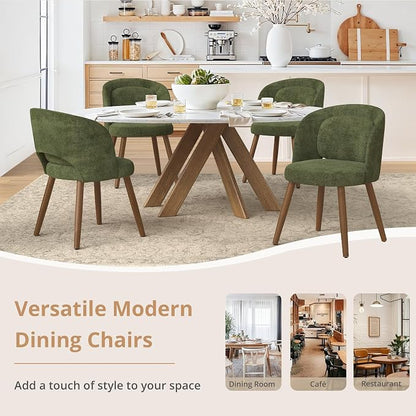 LUE BONA Dining Chairs Set of 6, Modern Upholstered Kitchen Chairs - Image 5