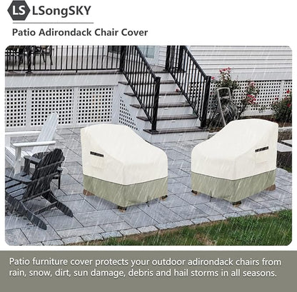 Patio Adirondack Chair Cover 2 Pack, Waterproof Heavy Duty Outdoor Chair Covers - Image 5