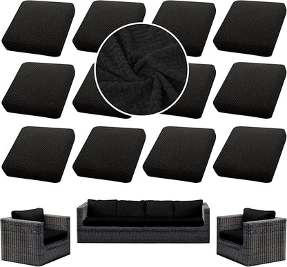 Outdoor Cushion Covers Set, Replacement by SUKAIKEQA