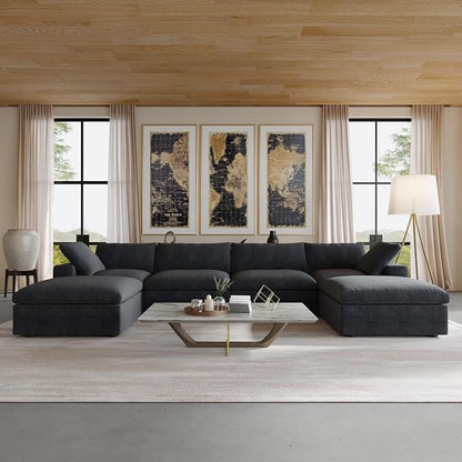 JACH 160.6" U-Shaped Sectional Couch, Modern Modular Convertible Sofa - Image 6