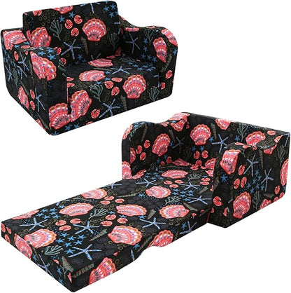 MeMoreCool Folding Kids Couch – 2-in-1 Toddler Sofa Bed, Lounge Chair by MeMoreCool