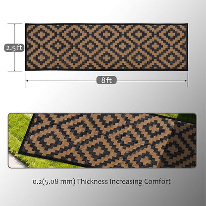 SAND MINE Reversible Mats, Plastic Straw Rug, Modern Area Rug, Large Floor Mat - Image 2