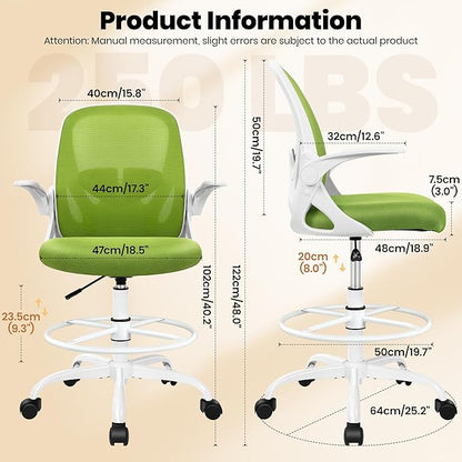 Primy Drafting Chair Tall Office Chair - Image 3