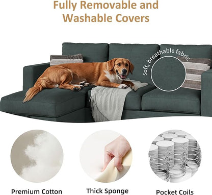 JAMFLY Convertible L-Shaped Sectional Sofa - Image 6