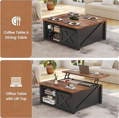 SEDETA 31.5" Lift Top Coffee Table - Image 4
