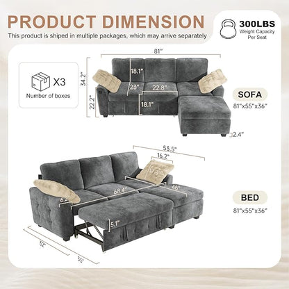 Hanherry 81" Sectional Couch - Image 2