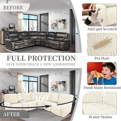 100% Waterproof Sectional Recliner Couch Covers - Image 6