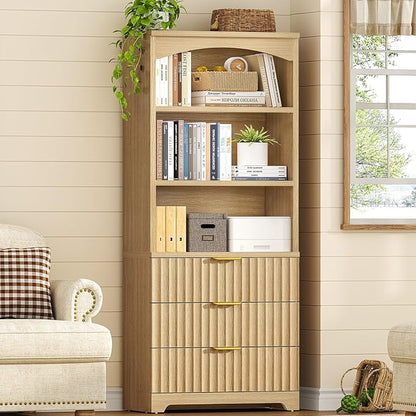 TEENFON 63.3" Tall Bookshelf, Bookshelves and Bookcases - Image 4