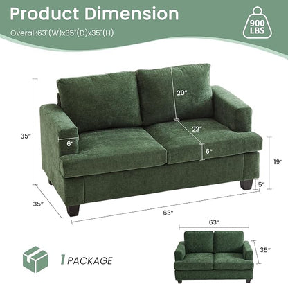 YOUDENOVA 2 Piece Set Comfy Sofa Couch, Loveseat Sofa * 2 - Image 2