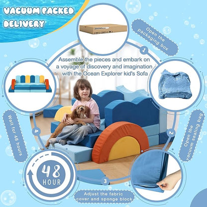Erament 22Pcs Modular Kids Play Couch - Image 6