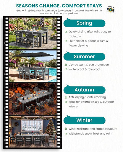 SERWALL Patio Dining Chair, All Weather Dining Chair Set of 2, Outdoor Dining - Image 3