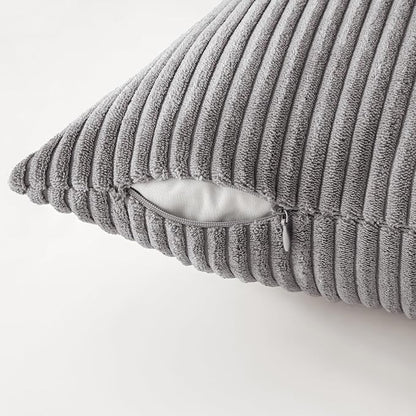 MIULEE Pack of 4 Neutral Grey Gradient Decorative Throw Pillow Covers 18x18 - Image 6
