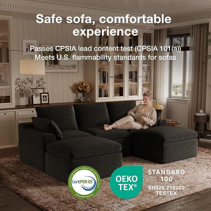 Novilla Modular Cloud Couch, Modern Sectional Sofa - Image 24