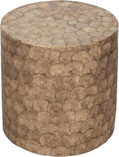 East at Main Capiz Shell Side Table – Tea Brown Accent Table, Small Decorative - Image 4