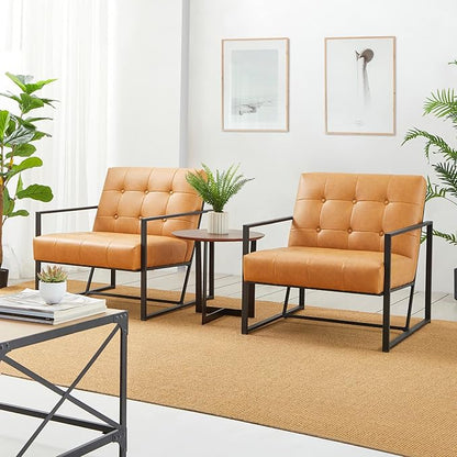 Glitzhome Mid Century Modern Accent Chair, Modern Living Room Chairs - Image 4