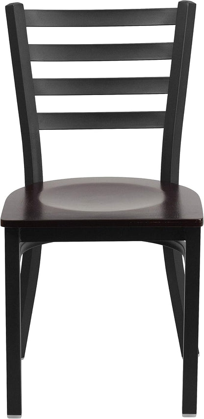 Flash Furniture HERCULES Series Black Ladder Back Metal Restaurant Chair - Image 6