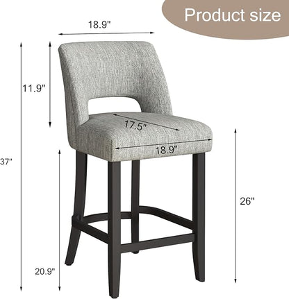 VKNOW Bar Stools Set of 4, Modern Counter Stools - Image 2