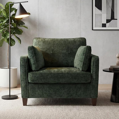 Luxury Oversized Accent Chair Set of 2, 40.9" Upholstered Piping Single - Image 4