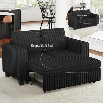 Belffin Corduroy Sectional Sleeper Sofa - Image 3