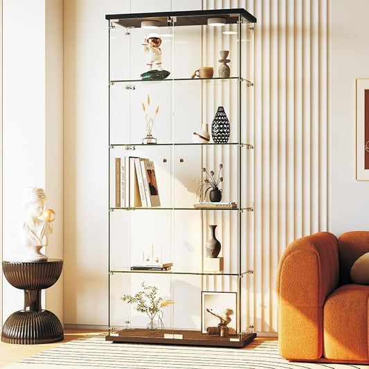 IDEALHOUSE Tempered Glass Display Cabinet by IDEALHOUSE
