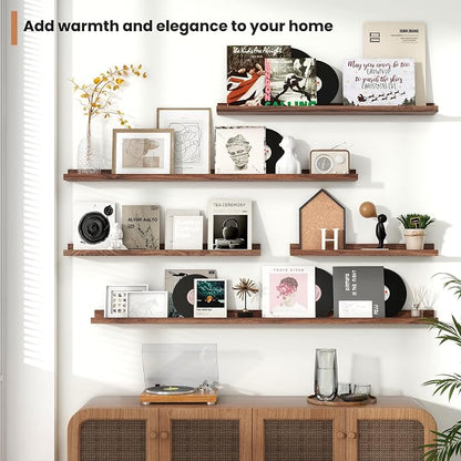 Fun Memories Picture Ledge Shelves Set of 2, 36 Inch Rustic Wall Mounted - Image 7