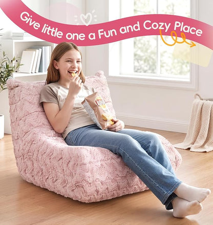 Hobestluk Bean Bag Chair with Memory Foam Ultra Soft Faux Fur Fabric Ergonomic - Image 9
