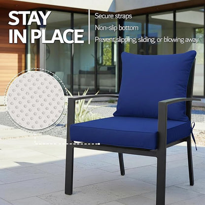 19x19 Inch Patio Chair Cushions Set of 2, Outdoor Furniture Cushions - Image 5