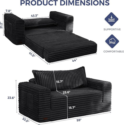 MAXYOYO Convertible Sofa Bed, 2 in 1 Folding Couch Bed - Image 2
