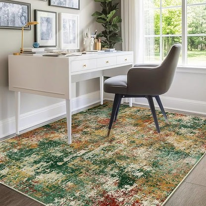 RELEANY Washable Area Rugs 5'x7' Non-Slip Modern Abstract Soft - Image 3