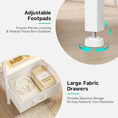 Lazzanto Night Stand Bedside Charger Bedroom - Image 6