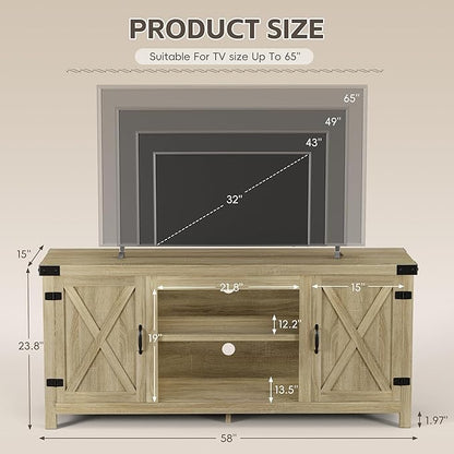 YESHOMY Modern Farmhouse TV Stand - Image 6