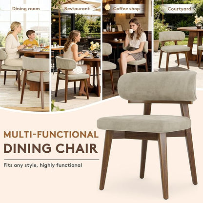 Dining Chairs Set of 4, Modern Upholstered Dining Chairs, Wooden Kitchen Chairs - Image 6