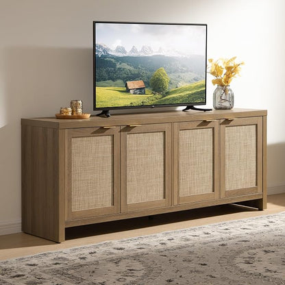 SICOTAS TV Stand for Living Room Boho Entertainment Center for Bedroom - Image 2