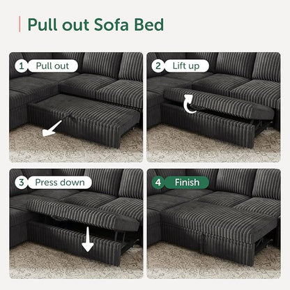 HONBAY Modular Sectional Sleeper Sofa - Image 4