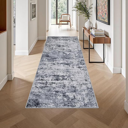 Washable Area Rug 3x8 Entryway Rug: Washable Modern Abstract Soft Thin Rug - Image 4