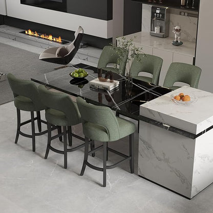 VKNOW Bar Stools Set of 2, Modern Counter Stools - Image 3