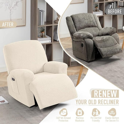 TAOCOCO Oversized Recliner Chair Covers, 1 Seater Streach Recliner Covers Soft - Image 6