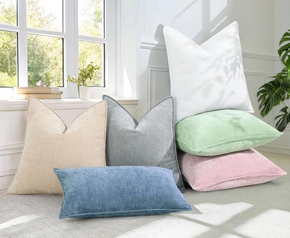 decorUhome Summer Couch Euro Sham Throw Pillow Covers 22x22 Set of 2, - Image 5
