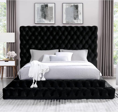 Furniture of America Sable Fabric Upholstered Step Up King-Size Platform Bed - Image 2